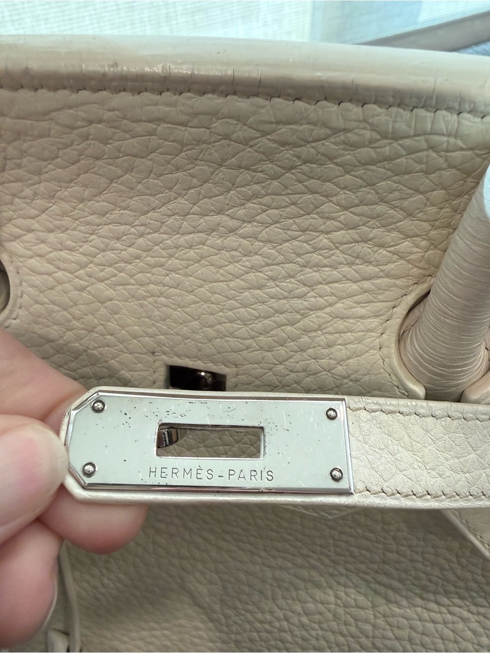 Hermes Cream Birkin 35 with Silver Hardware - Picture 7 of 10